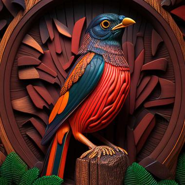 3D model Trogon melanocephalus (STL)